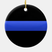 Thin Blue Line Keramikornament (Hinten)