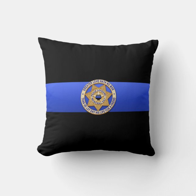 Thin Blue Line Kissen (Vorderseite)