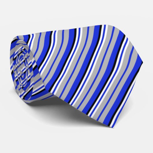 Thin Blue Line Klasse Streifen Neck Tie Krawatte (Gerollt)