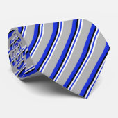 Thin Blue Line Klasse Streifen Neck Tie Krawatte (Gerollt)