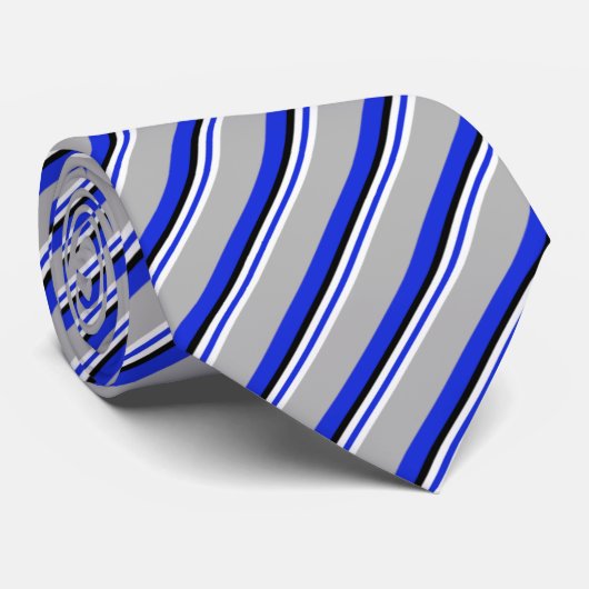 Thin Blue Line Klasse Streifen Neck Tie Krawatte (Gerollt)