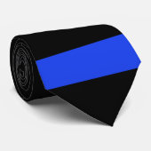 Thin Blue Line Krawatte (Gerollt)
