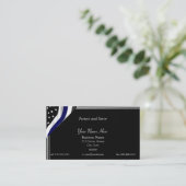 Thin Blue Line Laden Sie Ihre Abzeichen Business C Visitenkarte (Stehend Vorderseite)