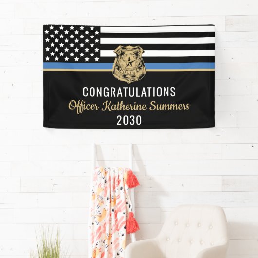 Thin Blue Line Law Enforcement Banner (Insitu)