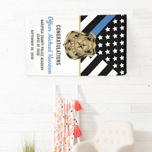 Thin Blue Line Law Enforcement Banner (Insitu)