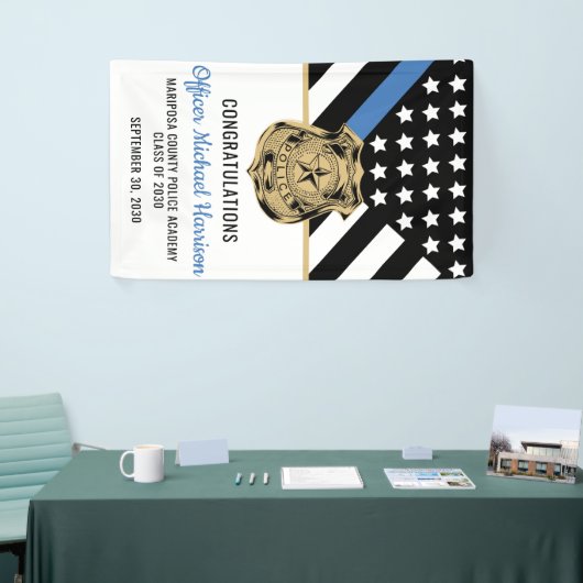 Thin Blue Line Law Enforcement Banner (Messeveranstaltung)