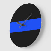 "Thin Blue Line Law Enforcement Clock Große Wanduhr (Winkel)