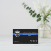 "Thin Blue Line Law Enforcement Custom Logo Police Visitenkarte (Stehend Vorderseite)