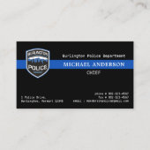 "Thin Blue Line Law Enforcement Custom Logo Police Visitenkarte (Vorderseite)