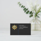 Thin Blue Line Law Enforcement Detective Visitenkarte (Stehend Vorderseite)