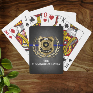 "Thin Blue Line Law Enforcement Family" Spielkarten