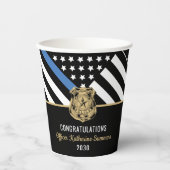 Thin Blue Line Law Enforcement Pappbecher (Vorderseite)