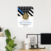 Thin Blue Line Law Enforcement Poster (Heimbüro)