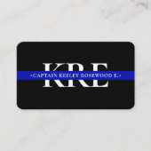Thin Blue Line Law Police Officer Moderne Visitenkarte (Vorderseite)