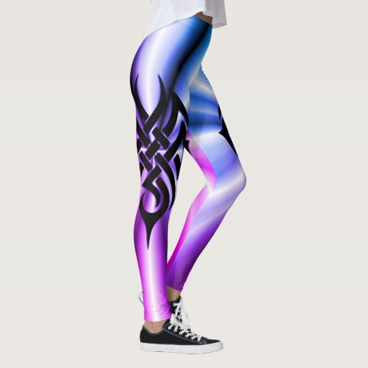 Thin Blue Line - Leggings zur Sternexplosion von S (Rechts)