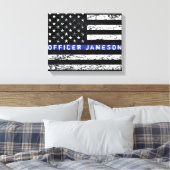 Thin Blue Line Leinwanddruck (Insitu (Schlafzimmer))