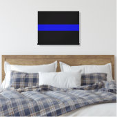 Thin Blue Line Leinwanddruck (Insitu (Schlafzimmer))