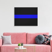 Thin Blue Line Leinwanddruck (Insitu (Wohnzimmer))