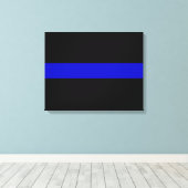 Thin Blue Line Leinwanddruck (Insitu (Holzboden))