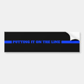 Thin Blue Line LEO Putting it on Line Support Autoaufkleber (Vorne)