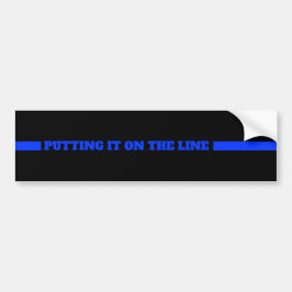 Thin Blue Line LEO Putting it on Line Support Autoaufkleber