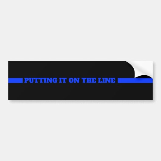 Thin Blue Line LEO Putting it on Line Support Autoaufkleber (Vorne)