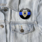 Thin Blue Line & Lest Wir vergessen Abzeichen Button (Beispiel)