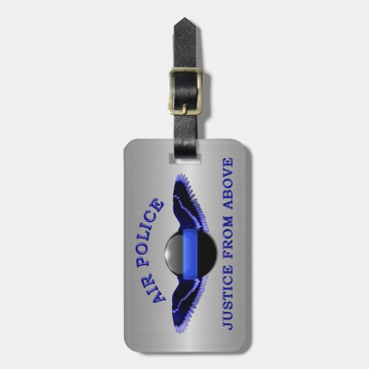 Thin Blue Line - Luftpolizei: Justiz von oben Gepäckanhänger (Vorderseite vertikal)