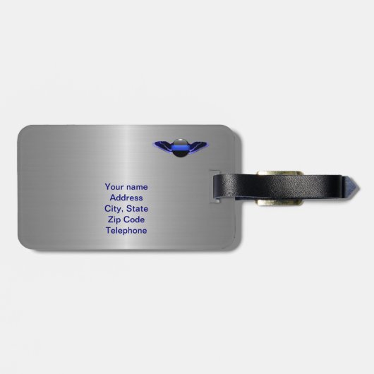 Thin Blue Line - Luftpolizei: Justiz von oben Gepäckanhänger (Rückseite horizontal)