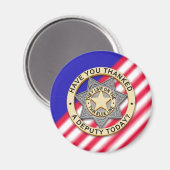 Thin Blue Line Magnet (Vorderseite/Rückseite)