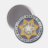 Thin Blue Line Magnet (Vorderseite/Rückseite)