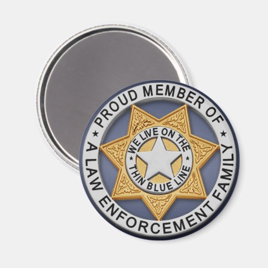 Thin Blue Line Magnet (Vorderseite/Rückseite)