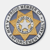 Thin Blue Line Magnet (Vorne)