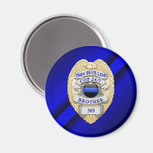 Thin Blue Line Magnet (Vorderseite/Rückseite)