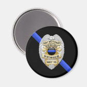 Thin Blue Line Magnet (Vorderseite/Rückseite)
