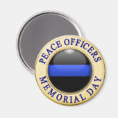 Thin Blue Line Magnet (Vorderseite/Rückseite)