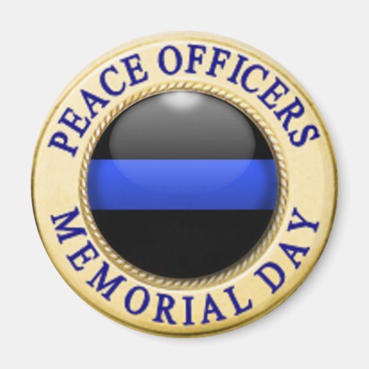 Thin Blue Line Magnet (Vorne)