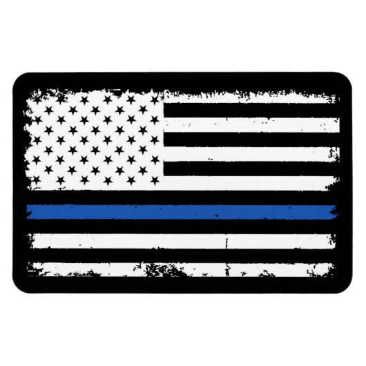 Thin Blue Line Magnet für Autos und LKW (Horizontal)