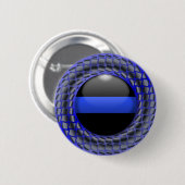 Thin Blue Line Medallion Button (Vorne & Hinten)