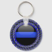 Thin Blue Line Medallion Schlüsselanhänger (Vorderseite)