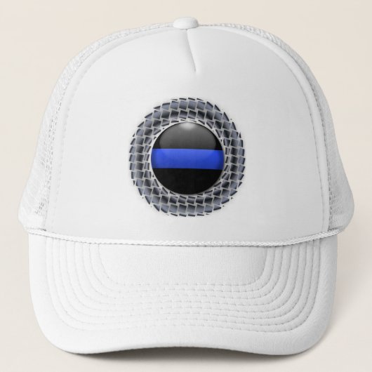 Thin Blue Line Medallion Truckerkappe (Vorderseite)
