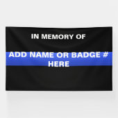 Thin Blue Line Memorial Banner (Horizontal)