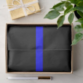 Thin Blue Line Memorial Symbol auf Seidenpapier (Geschenk)
