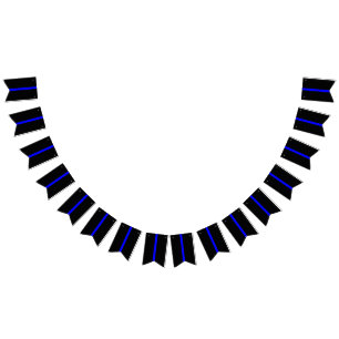 Thin Blue Line Memorial Symbolic auf Wimpelkette