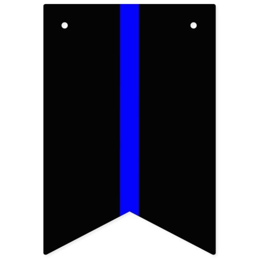 Thin Blue Line Memorial Symbolic auf Wimpelkette (Zweite Fahne)