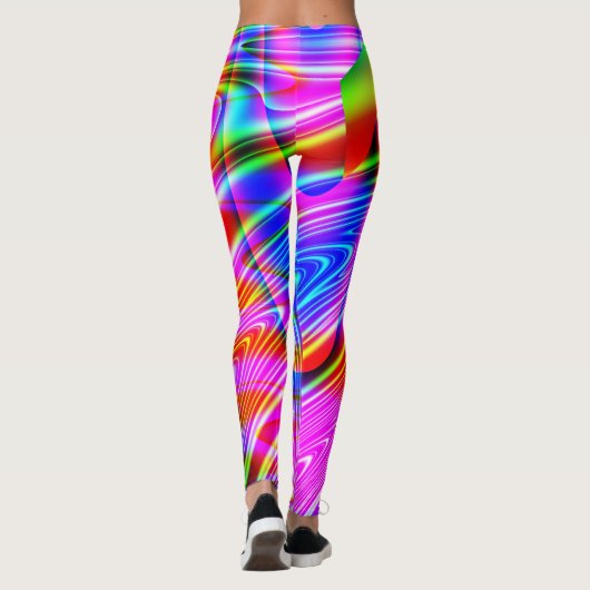 Thin Blue Line - Mesmerisierende Leggings (Rückseite)