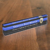 Thin Blue Line - Miranda Desk Name Plate Namensplakette (Seite)