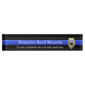 Thin Blue Line - Miranda Desk Name Plate Namensplakette (Vorderseite)
