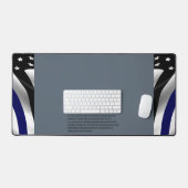 Thin Blue Line Miranda Rights Schreibtischunterlage (Tastatur & Maus)