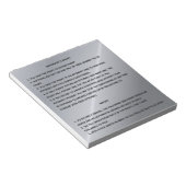 Thin Blue Line & Miranda Rights Warning and Waiver Notizblock (angewinkelt)